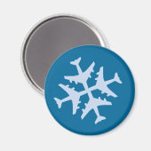 Flugzeugschneeflocke Magnet (Vorderseite/Rückseite)