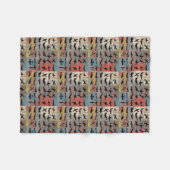 Flugzeugsilhouette Fleecedecke (Vorderseite (Horizontal))