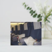 Flugzeugsitze Postkarte (Stehend Vorderseite)