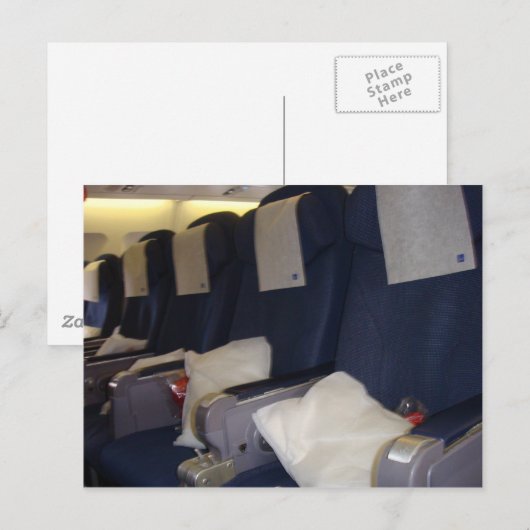 Flugzeugsitze Postkarte (Vorne/Hinten)