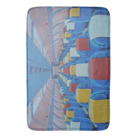 Flugzeugsitze (von Gregorio Undurraga) Badematte (Vorderseite Vertikal)