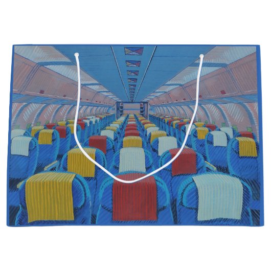 Flugzeugsitze (von Gregorio Undurraga) Große Geschenktüte (Vorderseite)