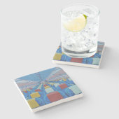 Flugzeugsitze (von Gregorio Undurraga) Steinuntersetzer (Seitenansicht)