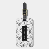 Flugzeugskizze Personalisiert Gepäckanhänger (Vorderseite vertikal)