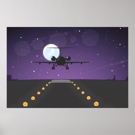 Flugzeugstart Poster (Vorne)