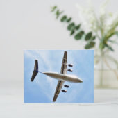 Flugzeugstart Postkarte (Stehend Vorderseite)