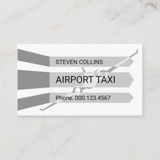 Flugzeugstartbahn  visitenkarte (Vorderseite)