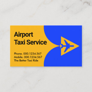 Flugzeugtaxis beim Abheben Visitenkarte