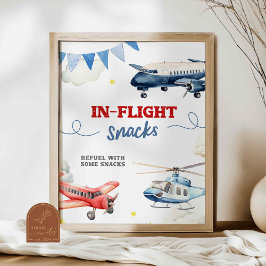 Flugzeugthema bei Flugsnacks Eigenes Zeichen Poster