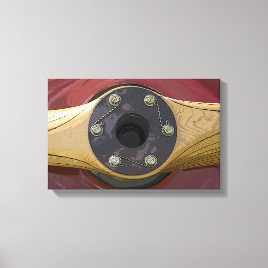 Flugzeugträger aus Holz Leinwanddruck (Vorderseite)