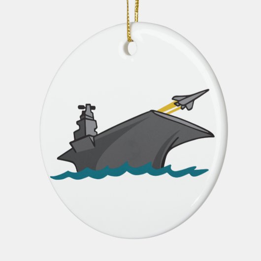 Flugzeugträger Keramik Ornament (Links)