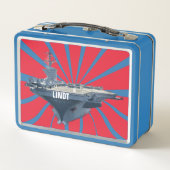 Flugzeugträger Metall Brotdose (Rückseite)