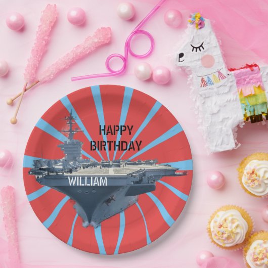 Flugzeugträger Pappteller (Party)