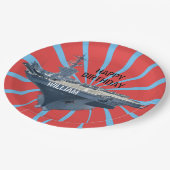 Flugzeugträger Pappteller (Schrägansicht)