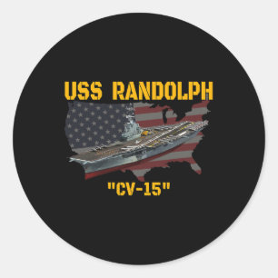 Flugzeugträger Uss Randolph Cv-15 Veteran Day F Runder Aufkleber