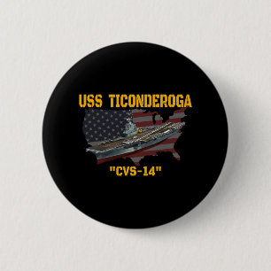 Flugzeugträger Uss Ticonabweicha Cvs-14 Veteranen  Button