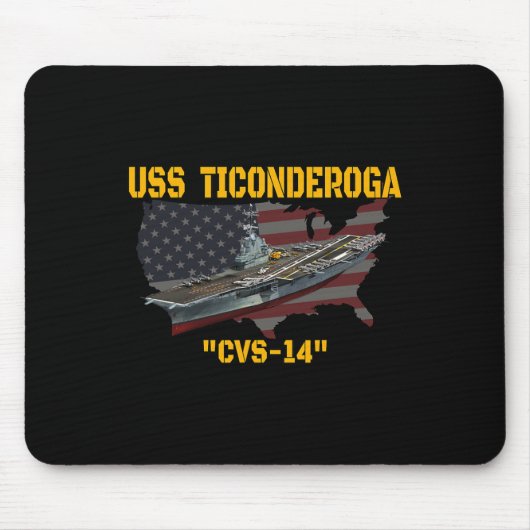 Flugzeugträger Uss Ticonabweicha Cvs-14 Veteranen  Mousepad (Vorne)