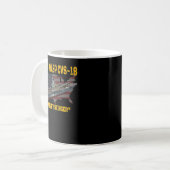 Flugzeugträger USS Wasp CVS18 Veterans Day Fathe Kaffeetasse (Vorderseite Links)