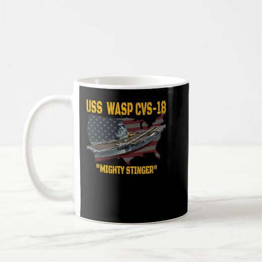 Flugzeugträger USS Wasp CVS18 Veterans Day Fathe Kaffeetasse (Links)