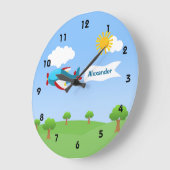 Flugzeugtransparent-Jungen-Wanduhren Große Wanduhr (Winkel)