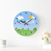 Flugzeugtransparent-Jungen-Wanduhren Große Wanduhr (Zuhause)