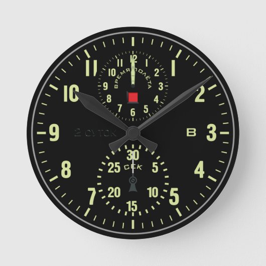 Flugzeuguhr Runde Wanduhr (Vorderseite)