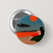 Flugzeugverkehr das Polynesien Button (Vorne & Hinten)