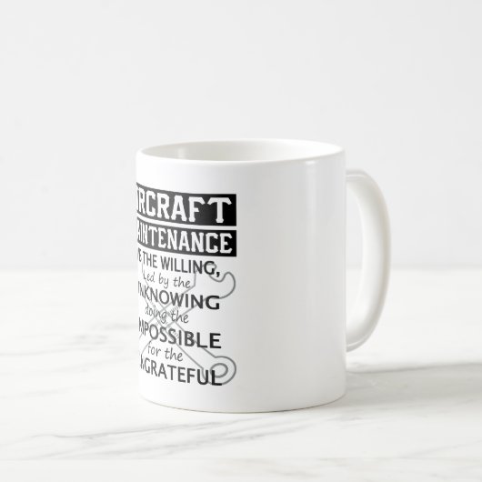 Flugzeugwartung Kaffeetasse (VorderseiteRechts)