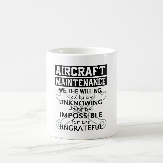 Flugzeugwartung Kaffeetasse (Mittel)