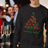 Flugzeugweihnachtsbaum und Familienname, Minimalis Sweatshirt