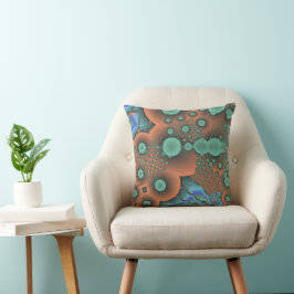 Fluid #3 Fraktal Art Throw Kissen