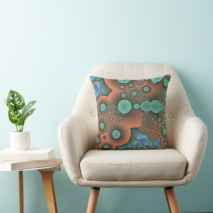 Fluid #3 Fraktal Art Throw Kissen