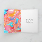 Fluid Abstract Design mit Zipper für den Geburtsta Karte (Innenseite)