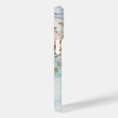 Fluid Abstrakt Alcohol Ink Magenta Gold Aquamarine Case-Mate iPhone Hülle (Rückseite / Rechts)