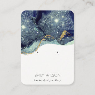 Fluid Abstrakt Gold Navy Glitzer 2 Earlyscape Disp Visitenkarte