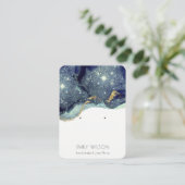Fluid Abstrakt Gold Navy Glitzer 2 Earlyscape Disp Visitenkarte (Stehend Vorderseite)