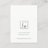 Fluid Abstrakt Gold Navy Glitzer Hairpin Display Visitenkarte (Rückseite)