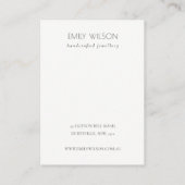 Fluid Abstrakt Gold Navy Glitzer Necklace Display Visitenkarte (Rückseite)