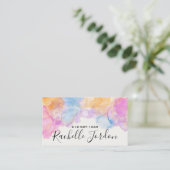 Fluid Alcohol Ink Business Card Visitenkarte (Stehend Vorderseite)