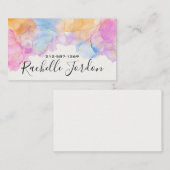 Fluid Alcohol Ink Business Card Visitenkarte (Vorne/Hinten)
