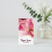 Fluid Alcohol Ink Business Card Visitenkarte (Stehend Vorderseite)