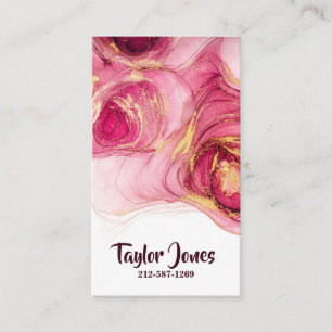 Fluid Alcohol Ink Business Card Visitenkarte