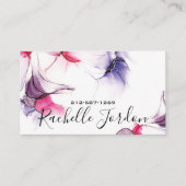 Fluid Alcohol Ink Business Card Visitenkarte (Vorderseite)
