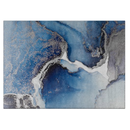 Fluid Alcohol Ink Cutting Board Schneidebrett (Vorderseite)