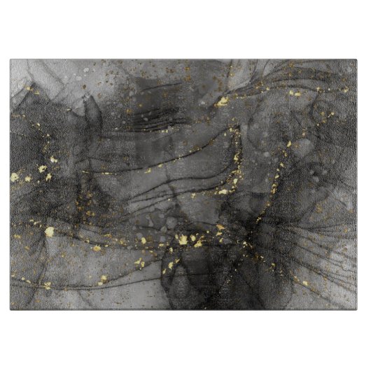 Fluid Alcohol Ink Cutting Board Schneidebrett (Vorderseite)