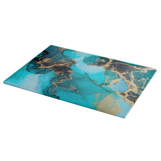 Fluid Alcohol Ink Cutting Board Schneidebrett (Ecke)