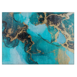 Fluid Alcohol Ink Cutting Board Schneidebrett