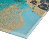 Fluid Alcohol Ink Cutting Board Schneidebrett (Ecke)