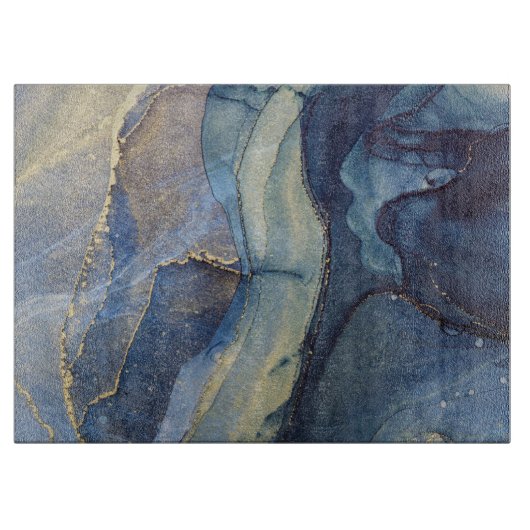 Fluid Alcohol Ink Cutting Board Schneidebrett (Vorderseite)