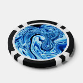 Fluid art 09,blau pokerchips (Einzeln)